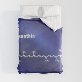 Astaxanthin keto-carotenoid, Structural chemical formula Duvet Cover