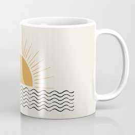 Sunrise Ocean -  Mid Century Modern Style Coffee Mug