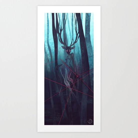 Blue forest Art Print