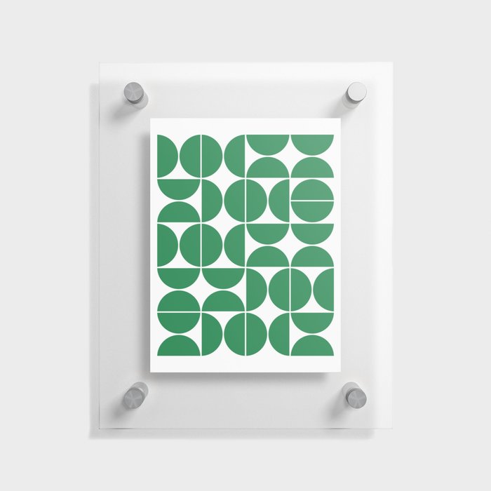 Mid Century Modern Geometric 04 Green Floating Acrylic Print