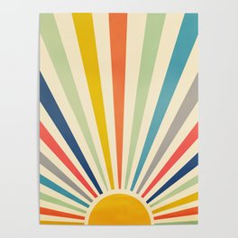 Sun Retro Art III Poster