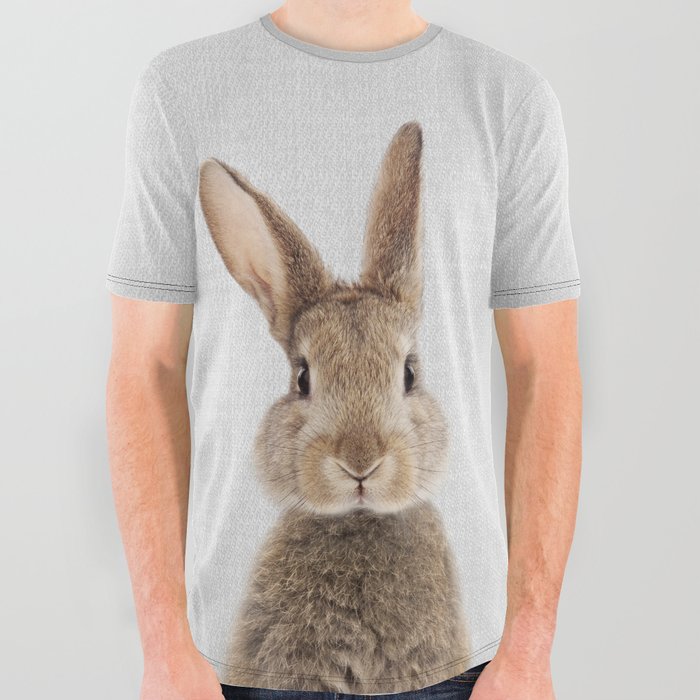 Rabbit - Colorful All Over Graphic Tee by Gal Design | Society6