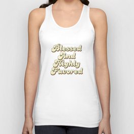 Blessed And Highly Favored Retro Vintage Style Unisex Tank Top