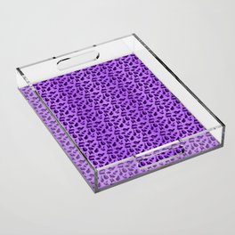 leopard Kitty - purple Acrylic Tray