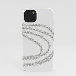 White Pearl Beaded Necklace iPhone Case