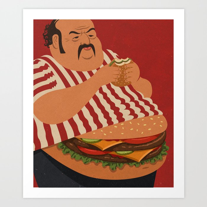 burger man Art Print