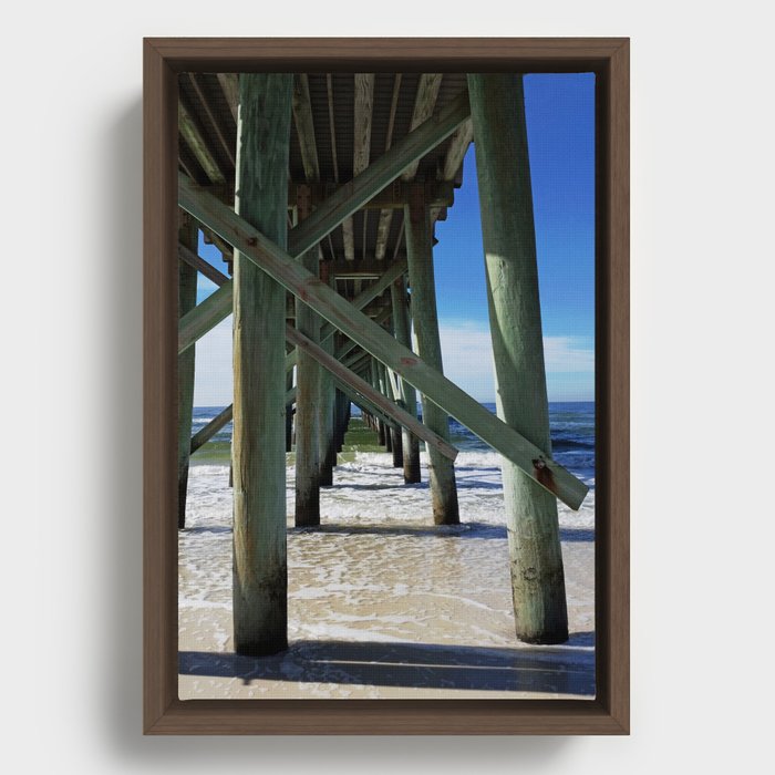 Under the Pier Photo Framed Canvas