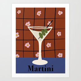 Martini Cocktail Art Print