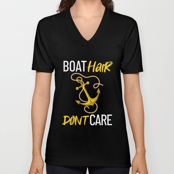 Sailing Boat Quotes Ship Knots Yacht Beginner V Neck T Shirt