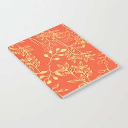 Yellow and orange spring pattern Notebook