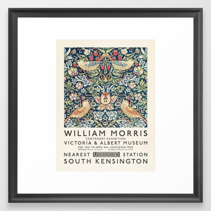Strawberry Thief William Morris Art Exhibition Framed Art Print
