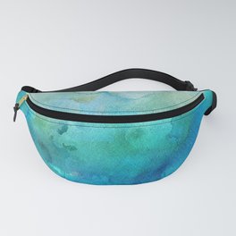 Ocean Blue Painted Surface Colorful Watercolor Fanny Pack