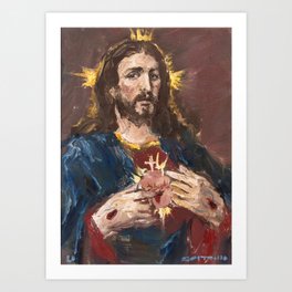 Cor Jesu Sacratissimum X Art Print