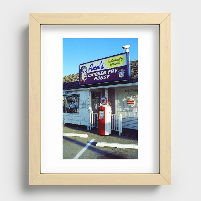 Route 66 - Ann's Chicken Fry House 2007 #2 Recessed Framed Print