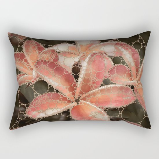 Percolated Tropical Flowers Rectangular Pillow