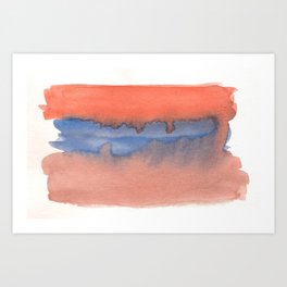 Abstract Watercolour Blocking 6 Art Print