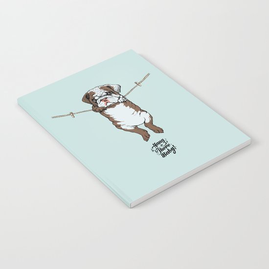 Hang in There Baby English Bulldog Notebook
