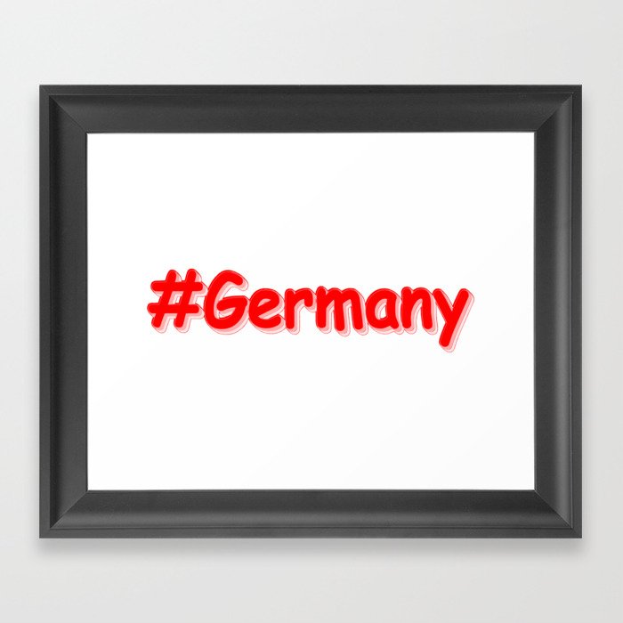 "#Germany" Cute Design. Buy Now Framed Art Print