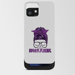 Purple Alzheimer's Warrior Alzheimer's Awareness iPhone Card Case