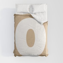 O (White & Tan Letter) Comforter