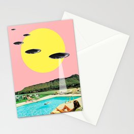 Invasion on vacation (UFO in Hawaii) Stationery Card