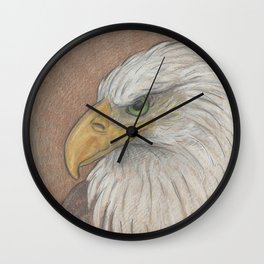 Bald Eagle Portrait Study Wall Clock