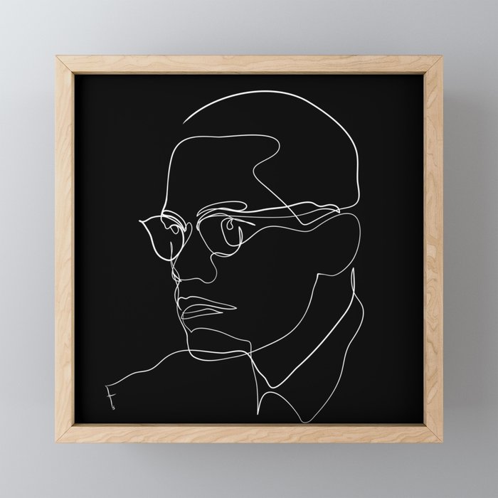 Malcolm V2 Framed Mini Art Print