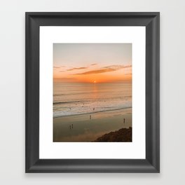 Ocean Sunset in California Framed Art Print