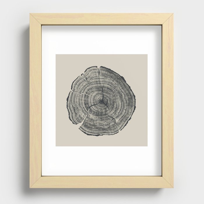 Hand-Drawn Oak Recessed Framed Print