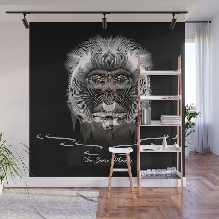 Snow Monkey Wall Mural