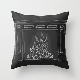 Fireplace Throw Pillow