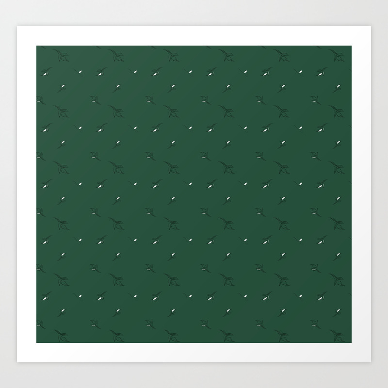 Floral Abstract Dark Green Emerald Green Home Decor Kirovair