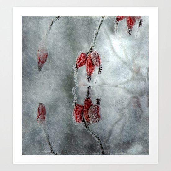Purple cloak in winter Art Print