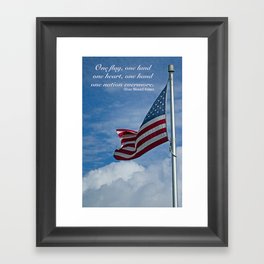 One flag, one land, one heart, one hand... Framed Art Print