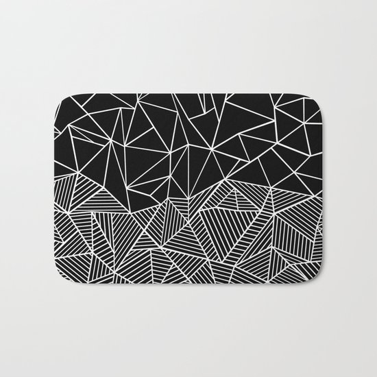 Ab Half and Half Black Bath Mat