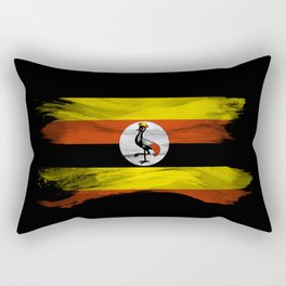 Uganda flag brush stroke, national flag Rectangular Pillow