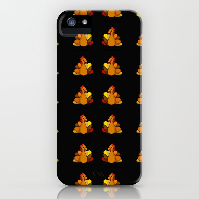 turk-tacular thanksgiving turkey (black background) | veronica nagorny iphone case