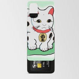 Green Japanese  Lucky Cat Maneki Neko Android Card Case
