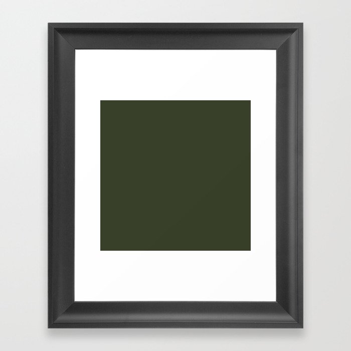 Seaweed Green Framed Art Print