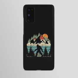 Bigfoot in retro sunset mountain scenery Android Case