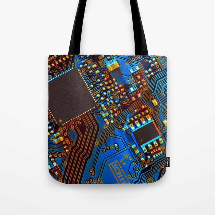 Electronic circuit board close up.  Tote Bag