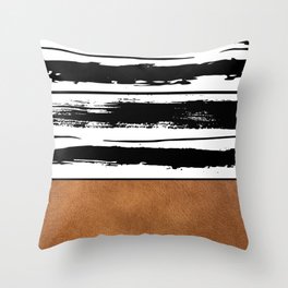Urban Textured Stripes  Throw Pillow