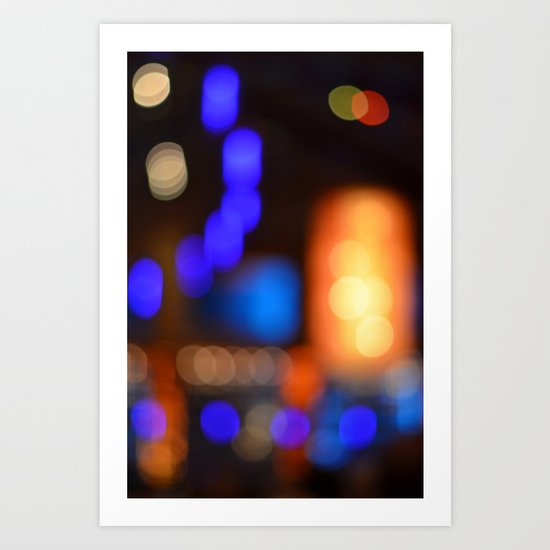 Bokeh Blues! Art Print