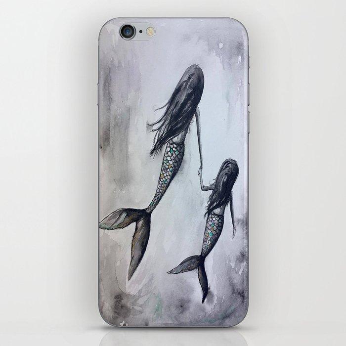 Mermaid Mommy and Daughter iPhone Skin