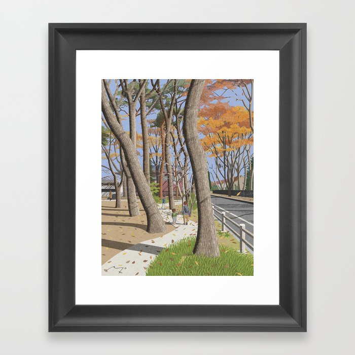 Autumn Stroll (2021) Framed Art Print