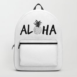 Aloha Pineapple Backpack | Beaches, Funny, Vacation, Party, Graphicdesign, Tropical, Day, Green, Food, Birthday 