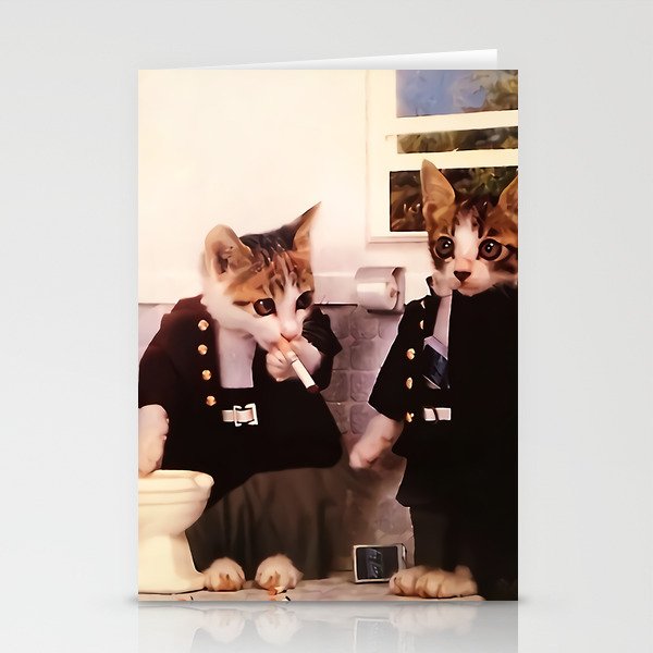 Smoking Kitties  Stationery Cards