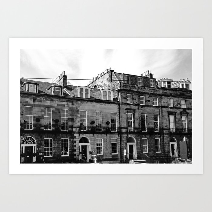 Edinburgh, Scotland Quaint City Homes Art Print