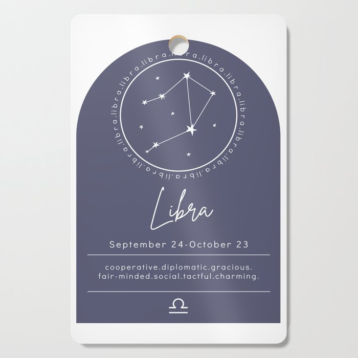 Libra Zodiac | Denim Arch Cutting Board