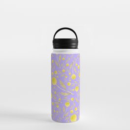Yellow wildflowers on purple Water Bottle